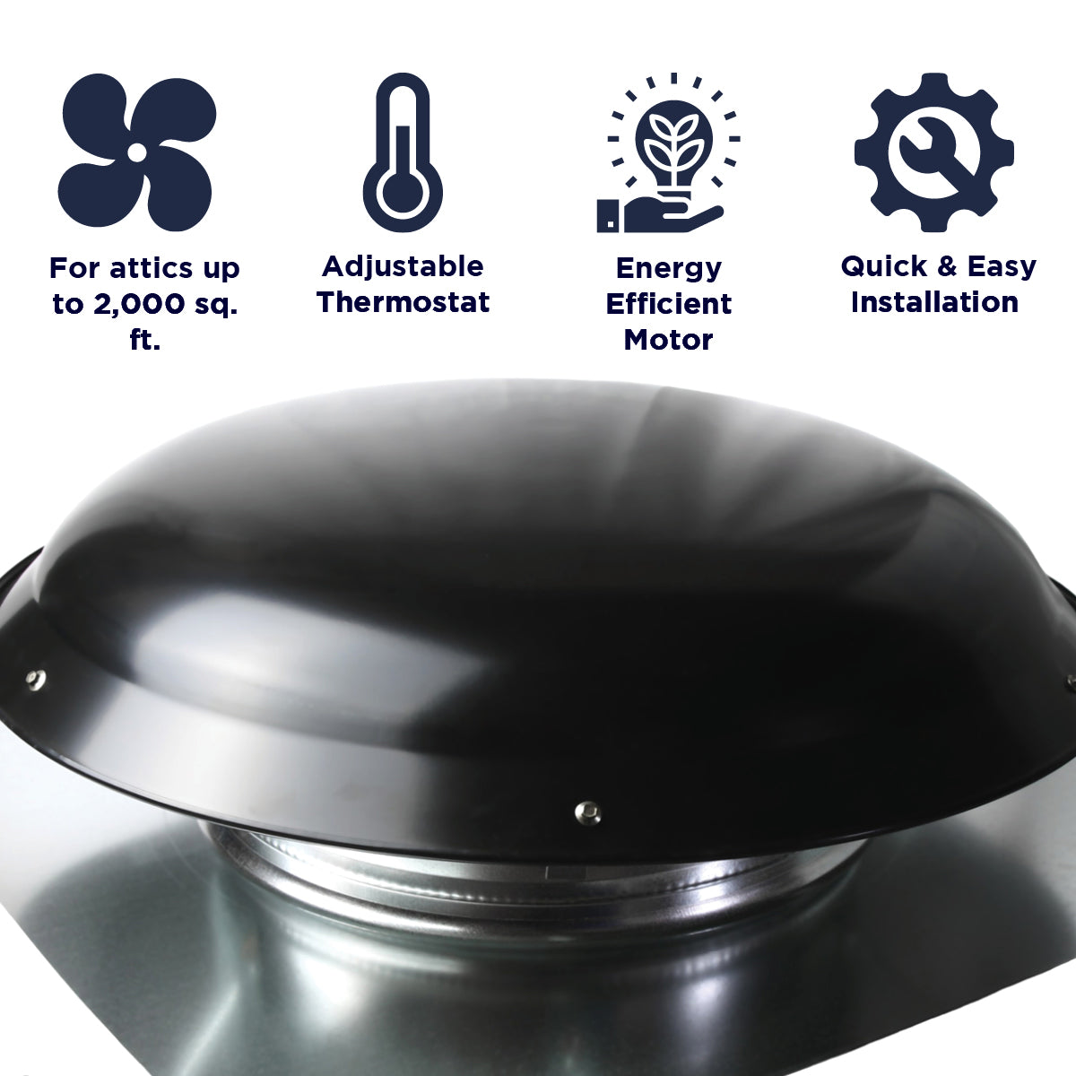3000 Series 1,400 CFM Roof Mount Power Attic Ventilators
