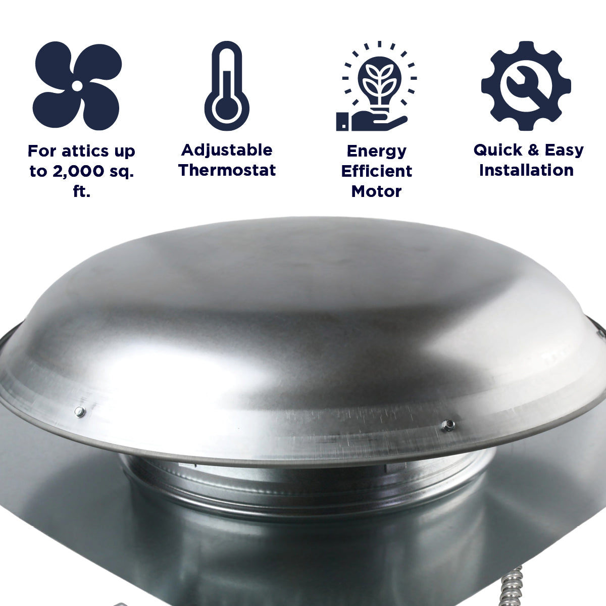 3000 Series 1,400 CFM Roof Mount Power Attic Ventilators
