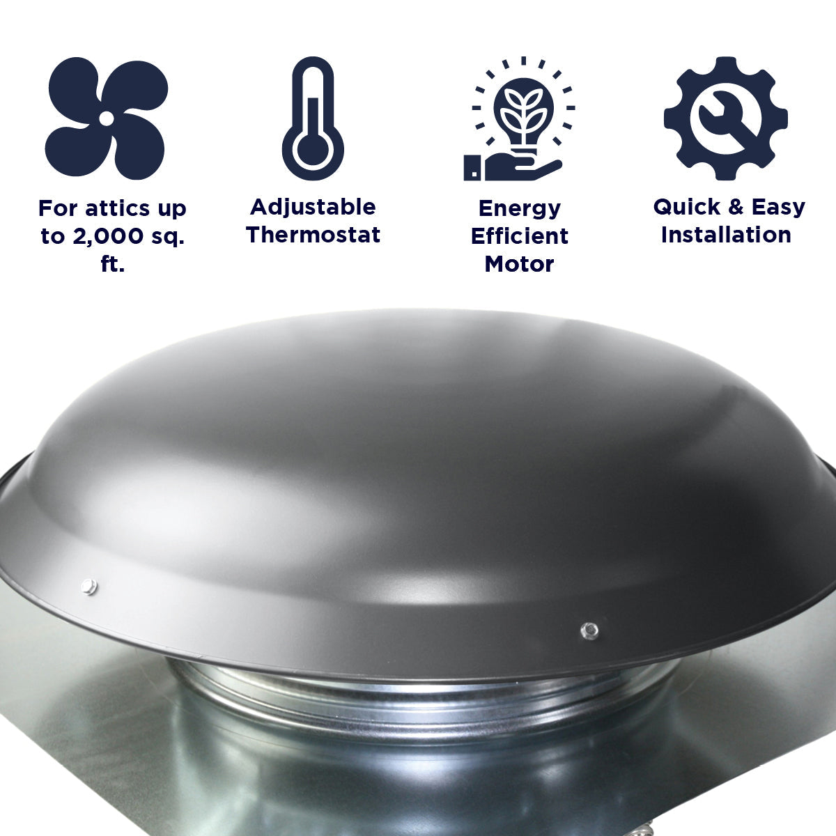 3000 Series 1,400 CFM Roof Mount Power Attic Ventilators