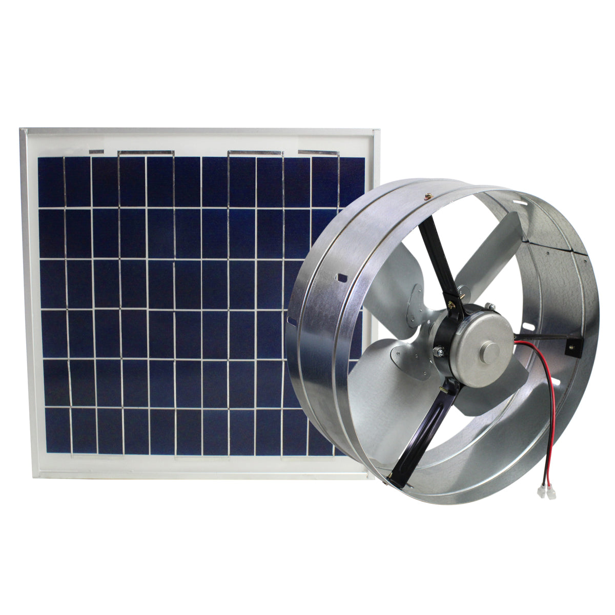 433 CFM Solar Powered Gable Mount Power Attic Ventilator with Panel