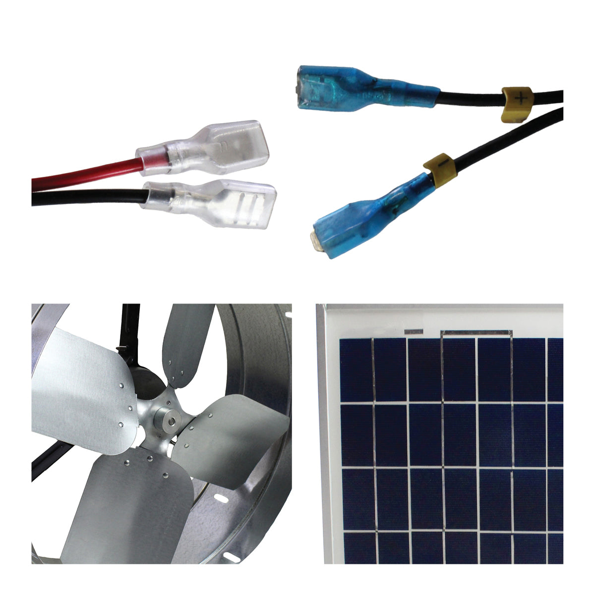 433 CFM Solar Powered Gable Mount Power Attic Ventilator with Panel