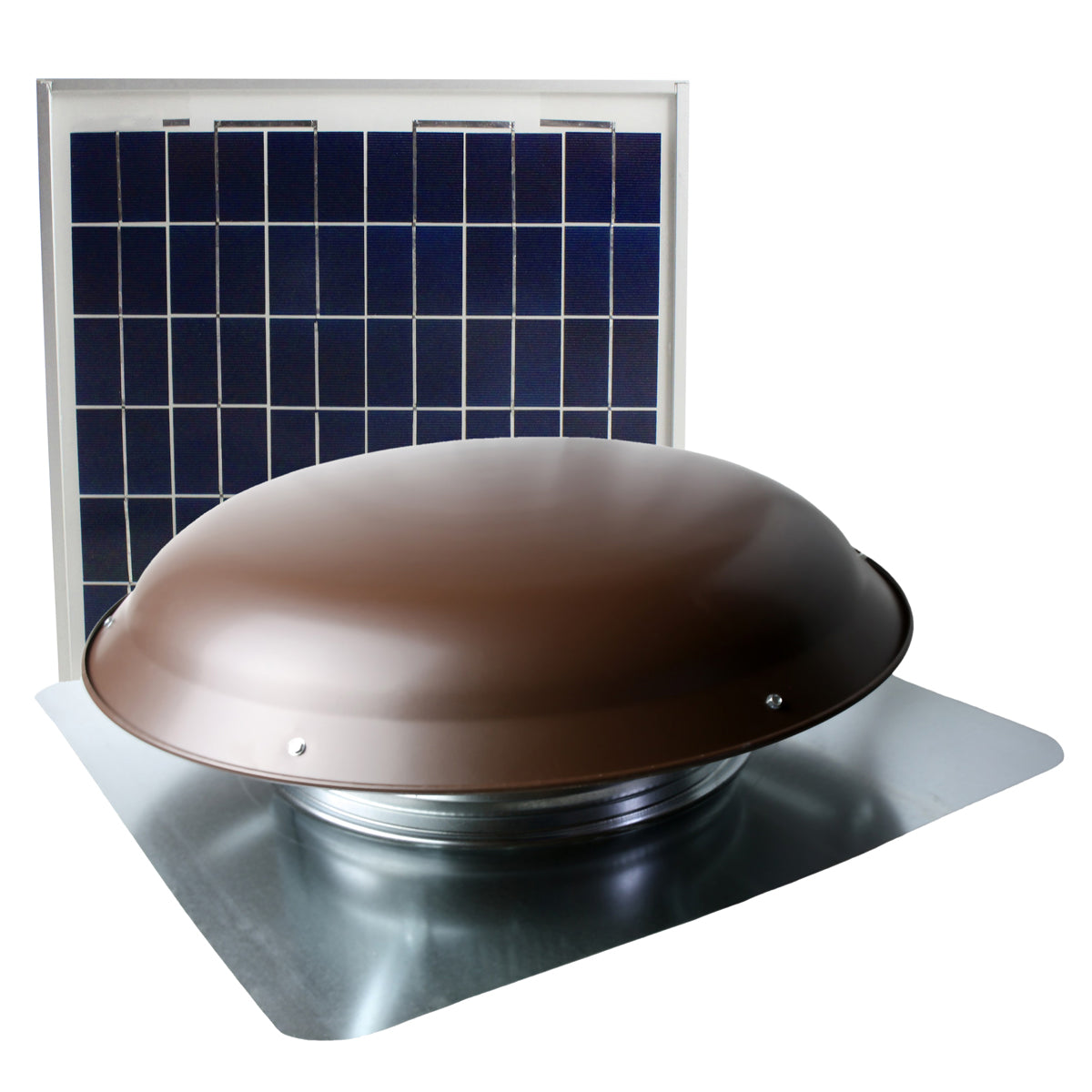 433 CFM Steel Solar Powered Roof Mount Power Attic Ventilators with Panel