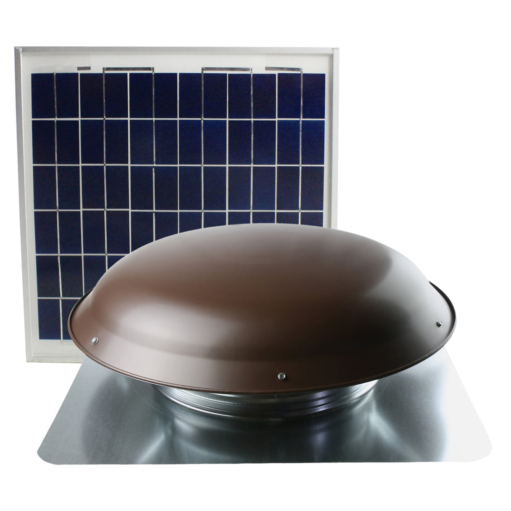 433 CFM Steel Solar Powered Roof Mount Power Attic Ventilators with Panel