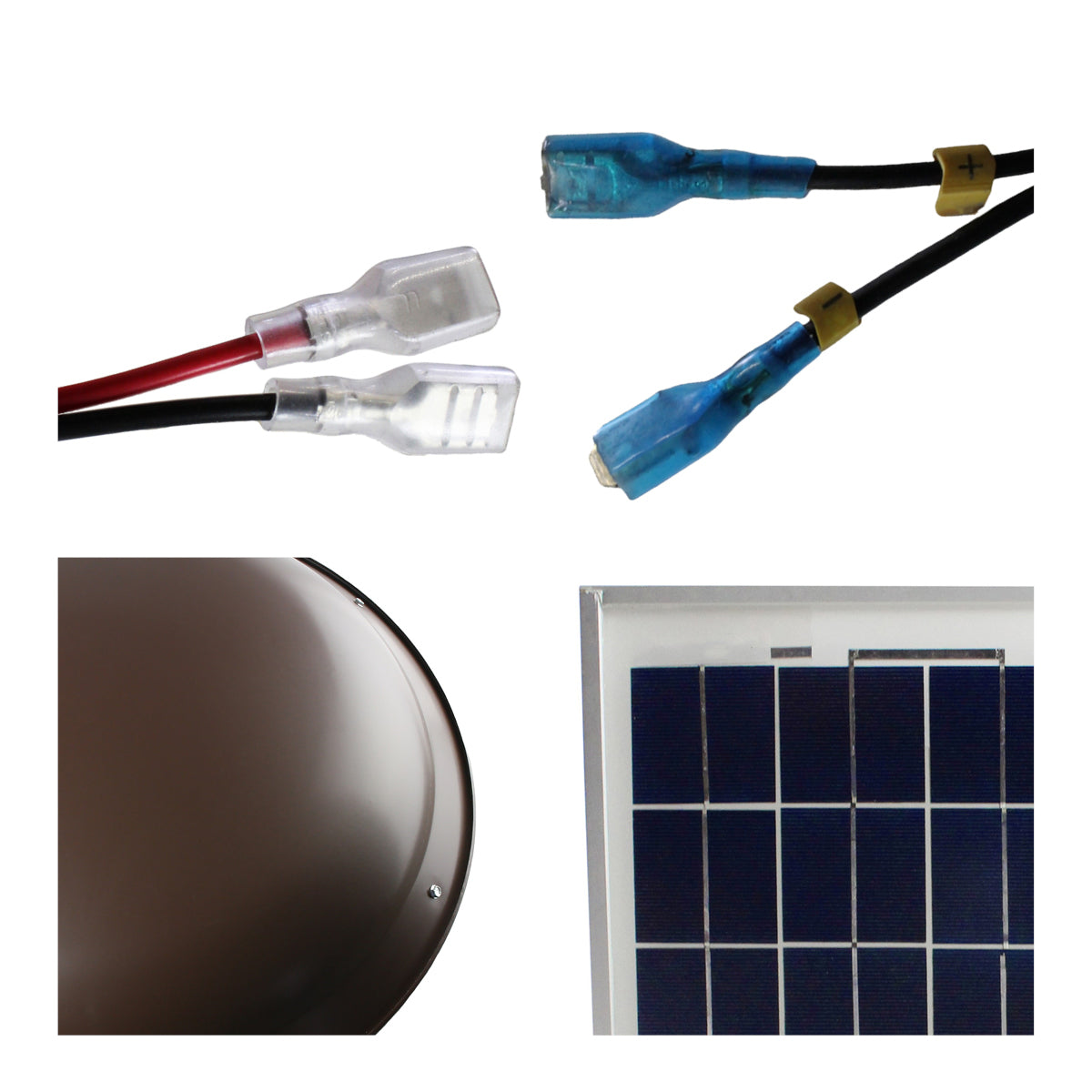 433 CFM Steel Solar Powered Roof Mount Power Attic Ventilators with Panel