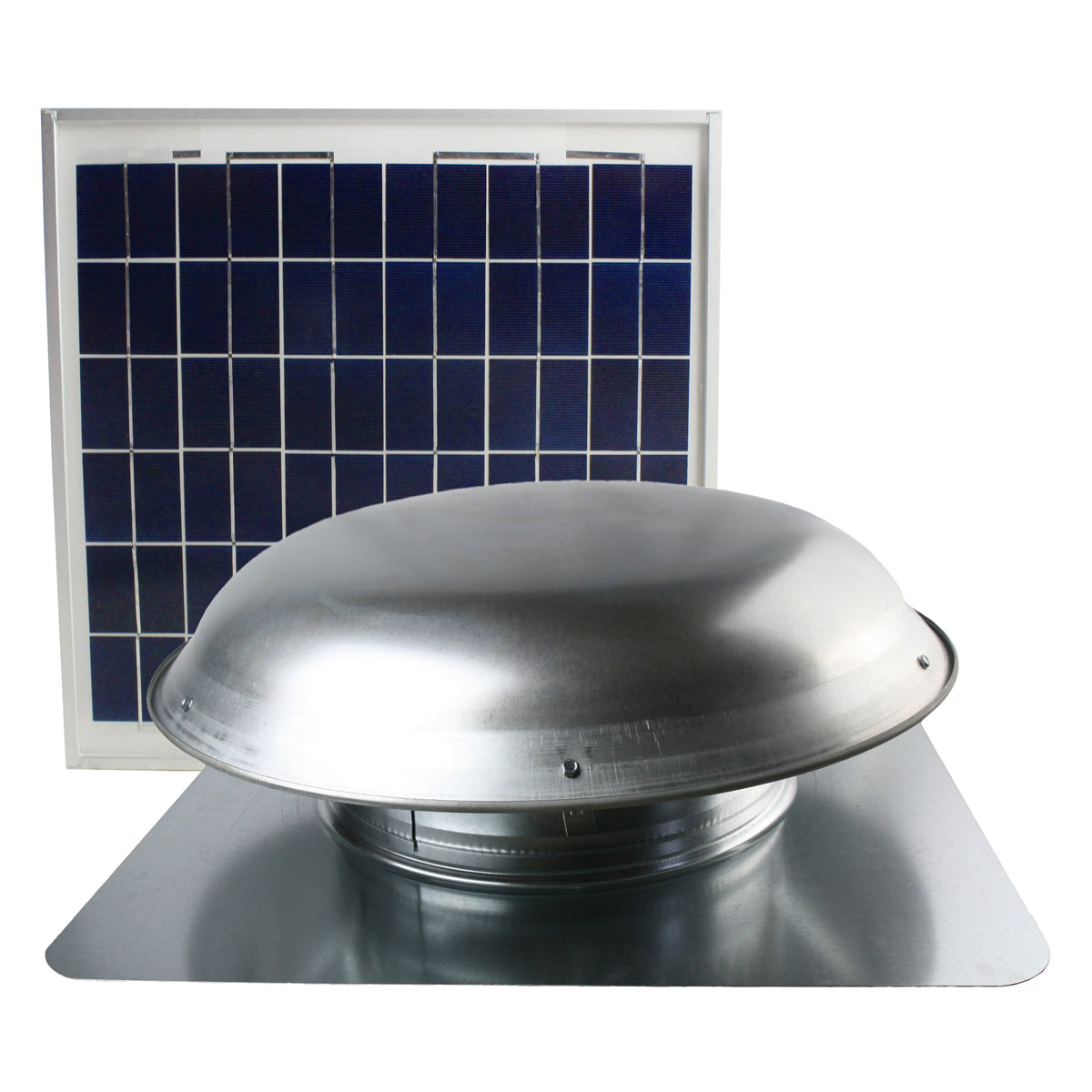 433 CFM Steel Solar Powered Roof Mount Power Attic Ventilators with Panel