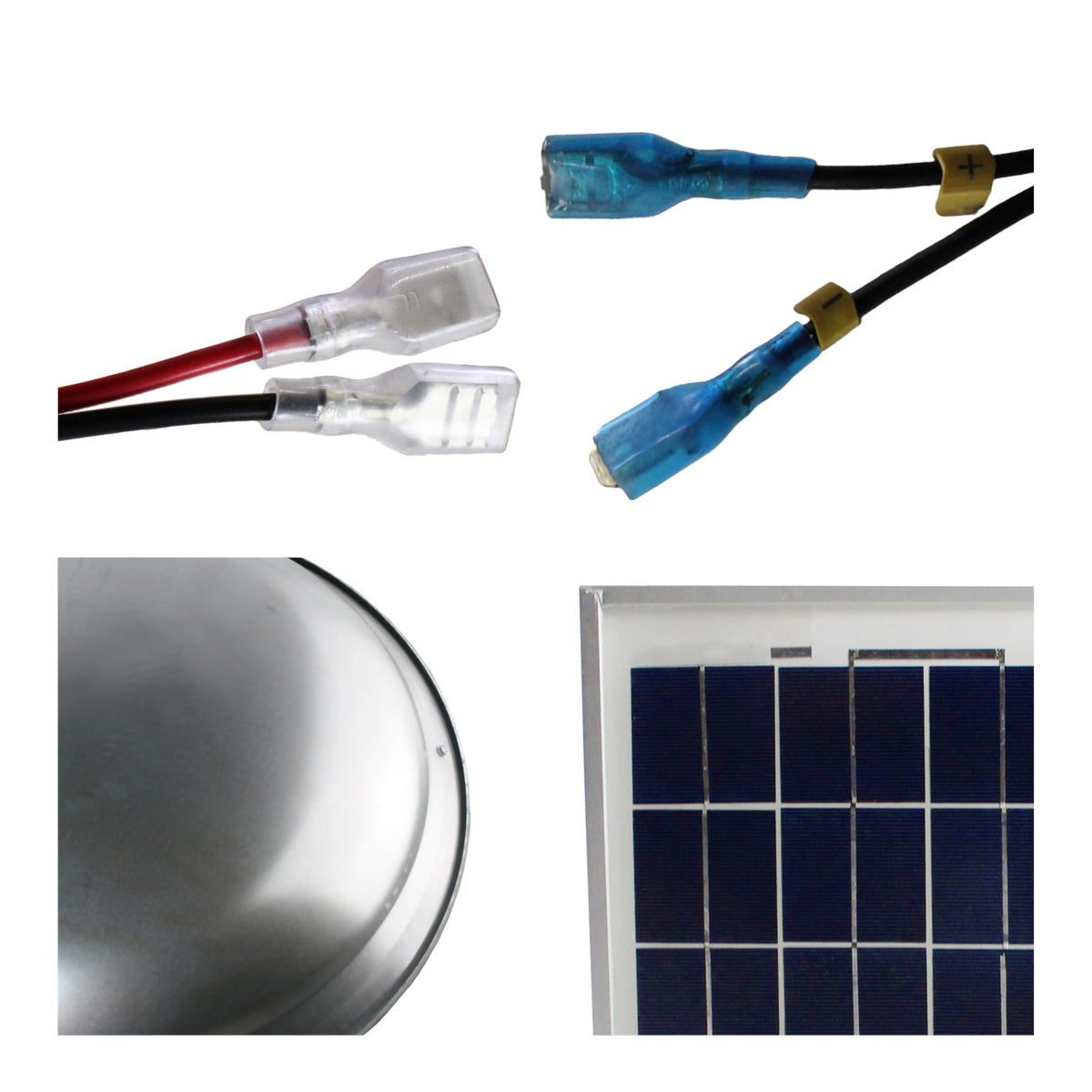 433 CFM Steel Solar Powered Roof Mount Power Attic Ventilators with Panel