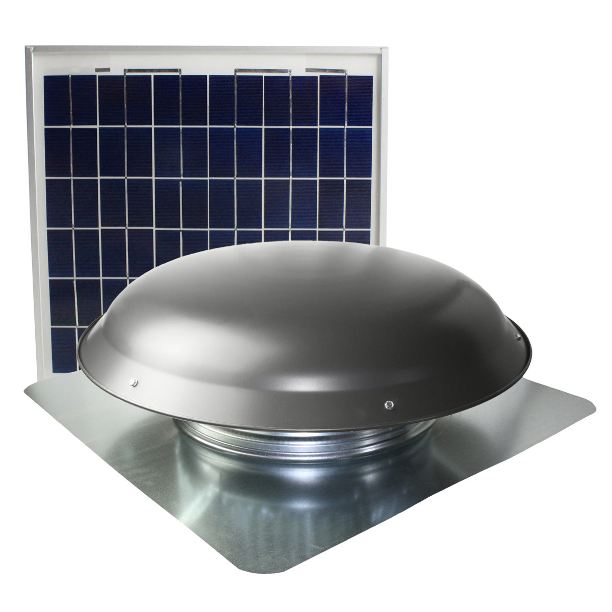 433 CFM Steel Solar Powered Roof Mount Power Attic Ventilators with Panel