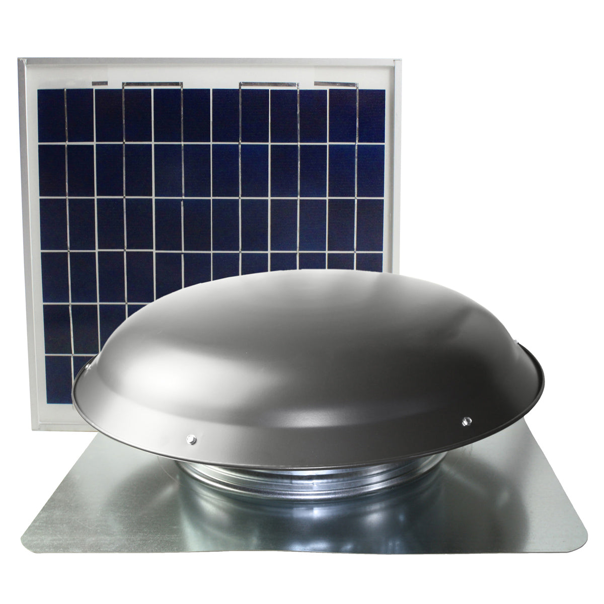433 CFM Steel Solar Powered Roof Mount Power Attic Ventilators with Panel