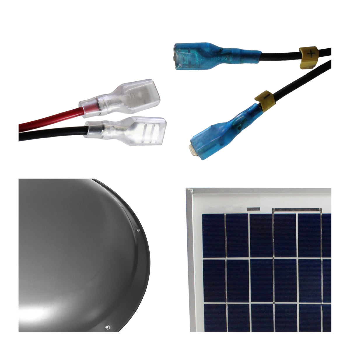 433 CFM Steel Solar Powered Roof Mount Power Attic Ventilators with Panel