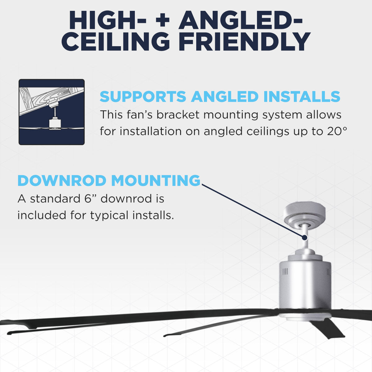 96 In. Indoor 6-Speed Ceiling Fan