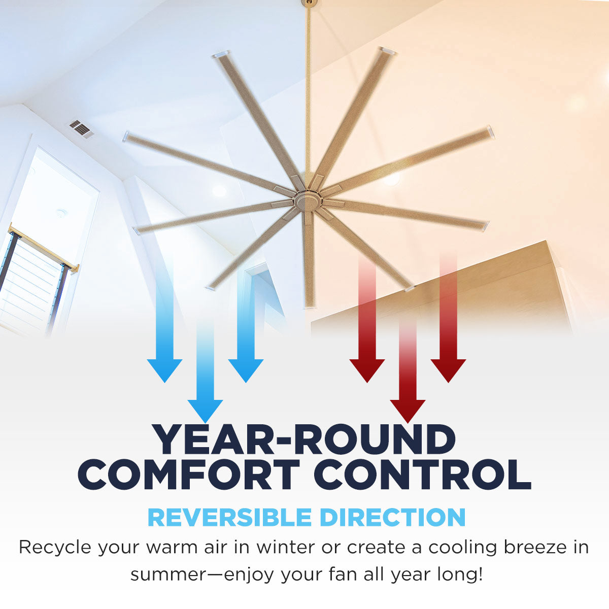 96 In. Indoor 6-Speed Ceiling Fan