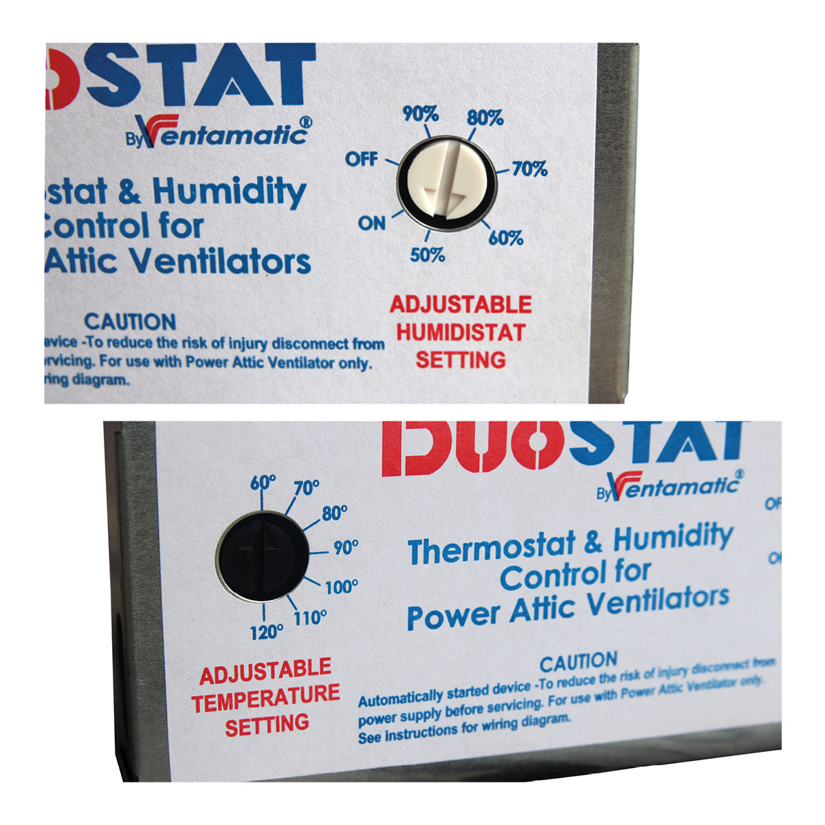 Dual Thermostat/Humidistat Control for Power Attic Ventilators